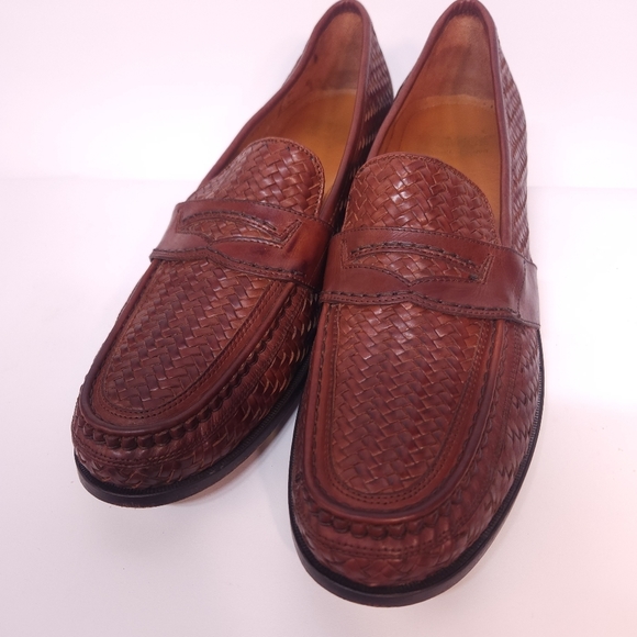 Wright  woven Italian leather loafers Made in Italy Sz. 14 - Picture 10 of 10